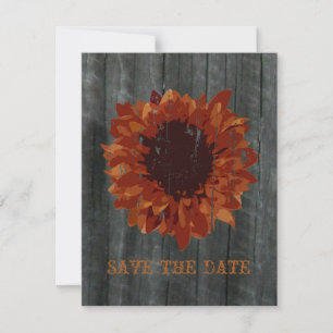 Faire-part de Sunflower & Barnwood pour annoncer l