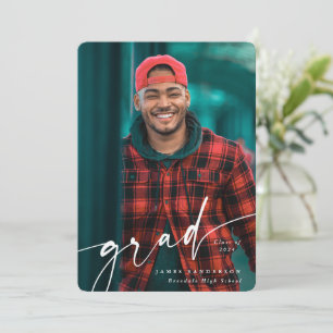 Faire-part Découpe moderne de script blanc superposé deux dip