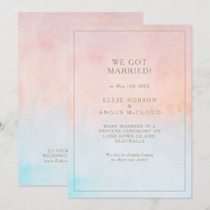 Faire-part d'Elopement Couleur de soleil d'été