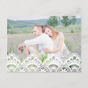 FAIRE-PART DENTELLE RUSTIQUE   CARTE POSTALE PHOTO DE SAUVEGA