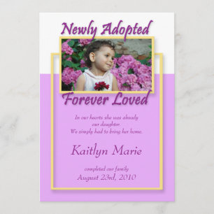 Faire-part Dernièrement Adopté, Forever Loved ~ Annonces
