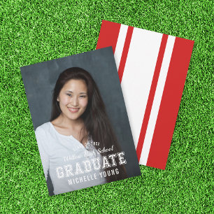 Faire-part des diplômés de la photo de couleur mod
