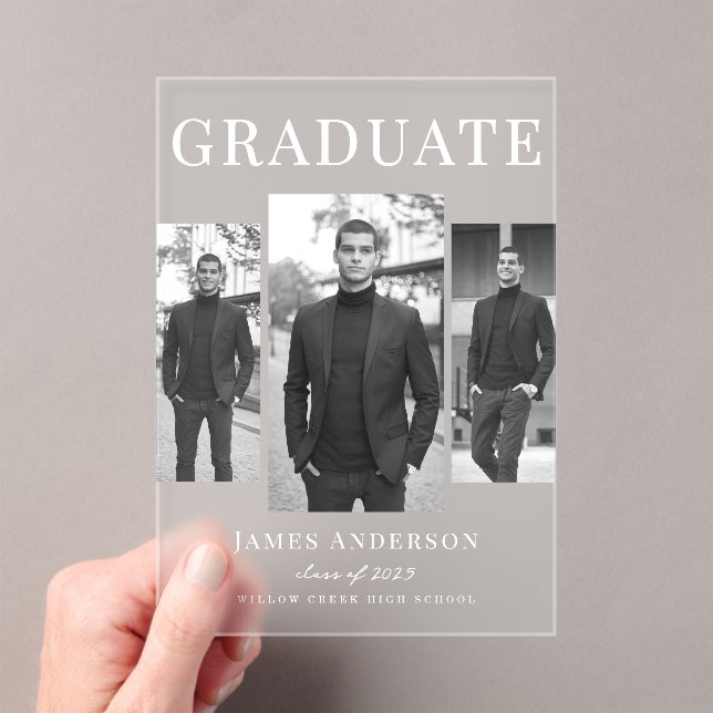 Faire-part des diplômés en photo moderne (In situ (ordinateur de poche))