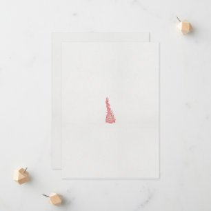 Faire-part dessin d'un oiseau avec des fleurs dessus