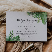 Destination Tropical Green Calligraphy Elopement