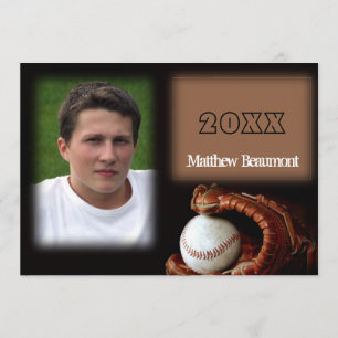 Faire-part d'études de baseball et de gant
