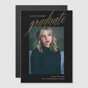 Faire-part d'études supérieures de script moderne