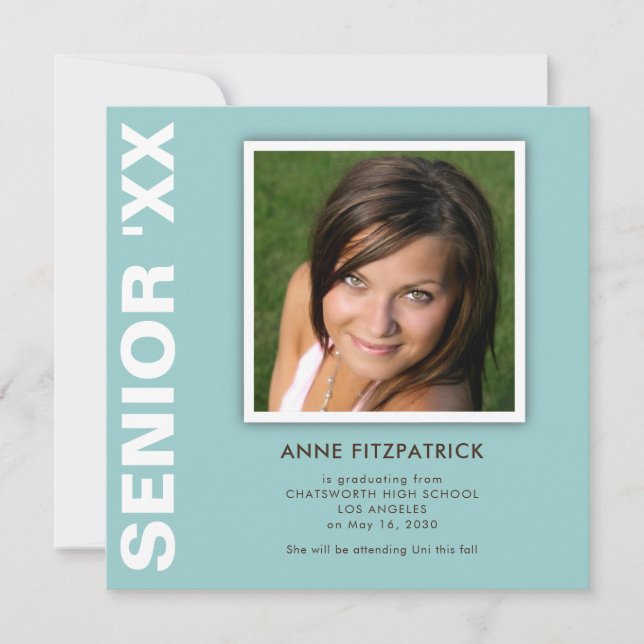 Faire-part d'études supérieures en photo (Devant)