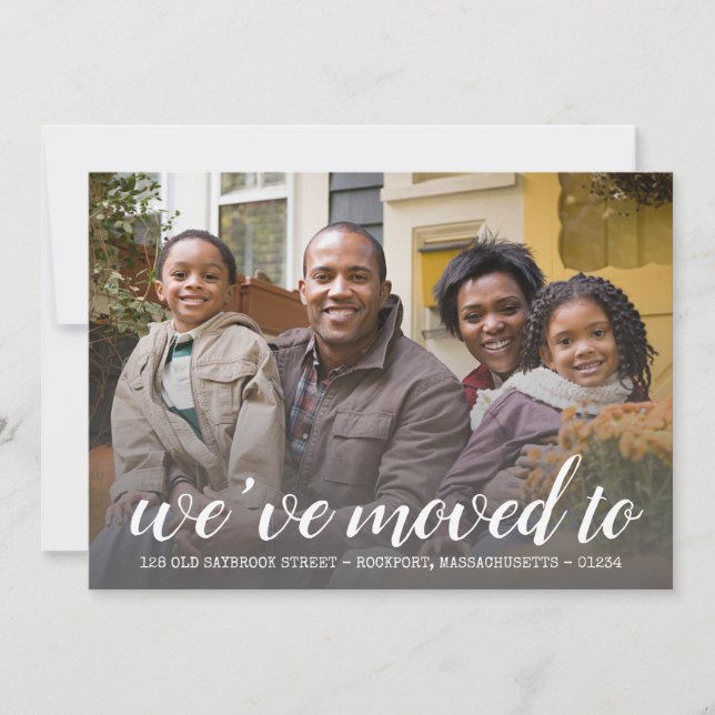Faire-part Deux Photo Nous avons déménagé Changement d'adress (Devant)