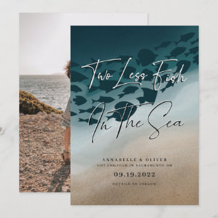 Faire-part Deux Poissons De Moins Dans La Mer   Fiançailles p