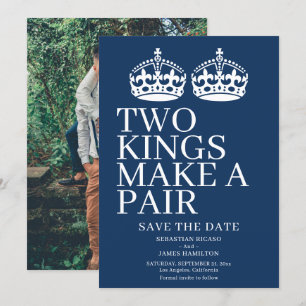 Faire-part Deux Rois Font Un Mariage Gay Pair