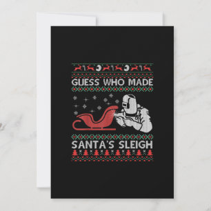 Faire-part Devinez Qui A Fait De Père Noël Sleigh Dons Drôl