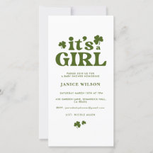 Digital Evite c'est une fille St. Patrick's Day Ba