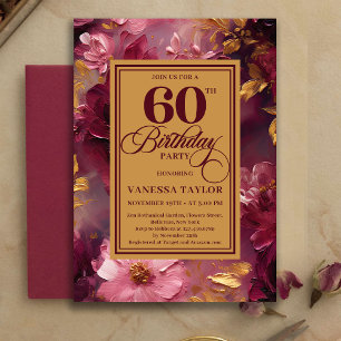 Faire-part d'invitation 60 ans Anniversaire Charma