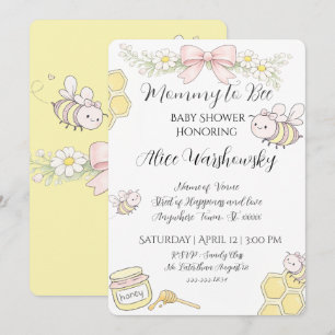 Faire-part d'invitation à la baby shower de maman 