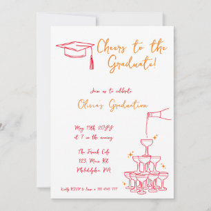 Faire-part d'invitation à l'obtention d'un diplôme
