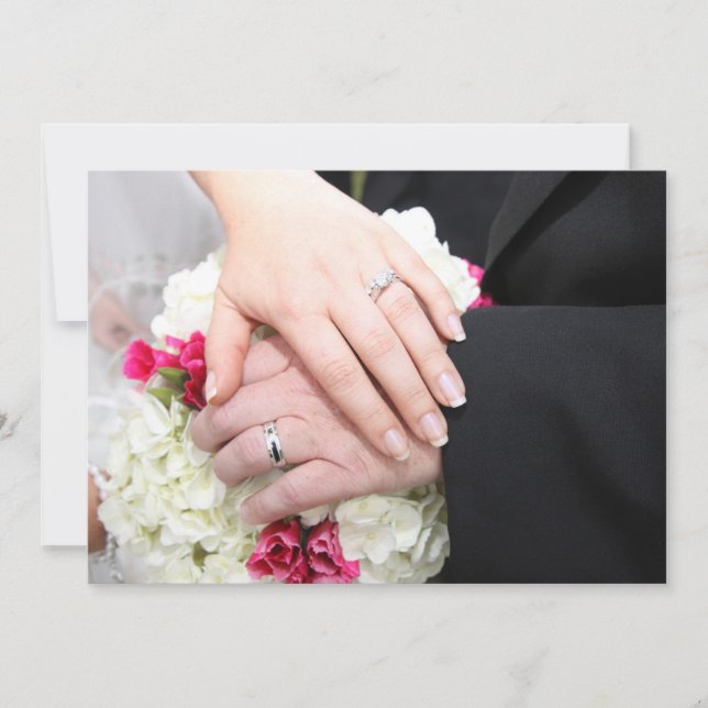 Faire-part d'invitation à tenir les mains de la ma (Devant)