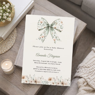 Faire-part d'invitation à une baby shower d'été av