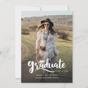 Faire-part Diplômé 2025 mignon diplôme photo