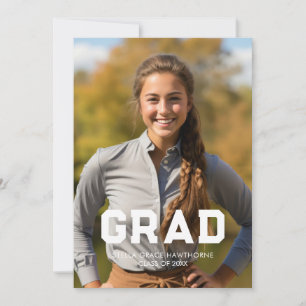 Faire-part Diplômé Athlète Sportif Photo Grad