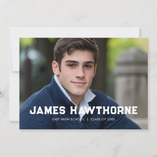 Faire-part Diplômé Athlète Sportif Photographie en Gras