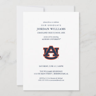 Faire-part Diplôme de l'Université d'Auburn   Auburn Tigers