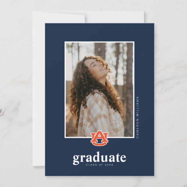 Faire-part Diplôme de l'Université d'Auburn | Auburn Tigers (Devant)