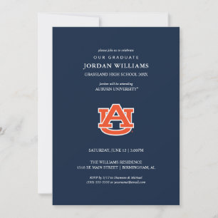 Faire-part Diplômé de l'Université d'Auburn – Tigers d'Auburn