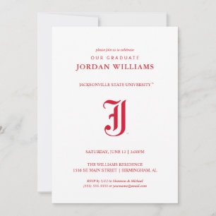 Faire-part Diplômé de l'Université d'État de Jacksonville