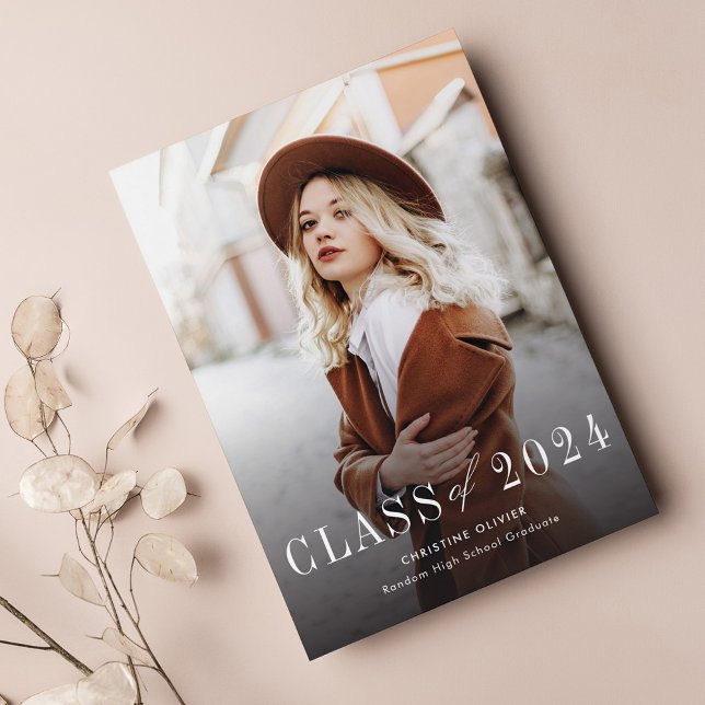 Faire-part Diplôme de photographie moderne (Grad Photo 2024 Graduation Announcement)