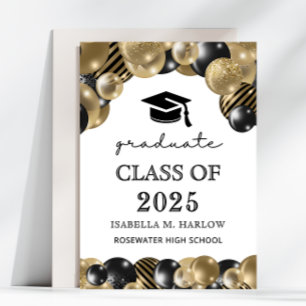 Faire-part Diplômé de script moderne