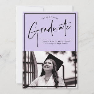 Faire-part Diplômé de script sur Purple Arrière - plan Gradua