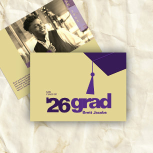 Faire-part Diplôme de typographie moderne Promotion 2026