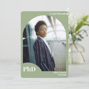 Faire-part Diplôme PhD de l'arc de taille minimale