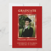 Diplômé Red Gold Frame Classe de l'année | PHOTO
