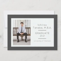 Faire-part diplômée distinguée