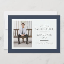 Faire-part diplômée distinguée