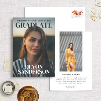 Faire-part d'obtention de la couverture de magazin