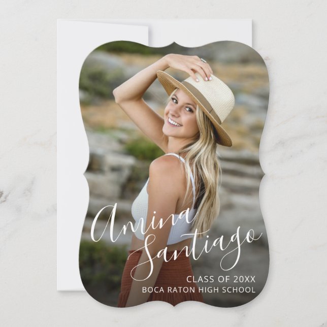 Faire-part d'obtention d'un diplôme de signature m (Devant)