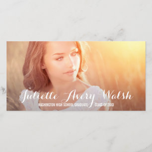 Faire-part d'obtention d'un diplôme de simplicité 