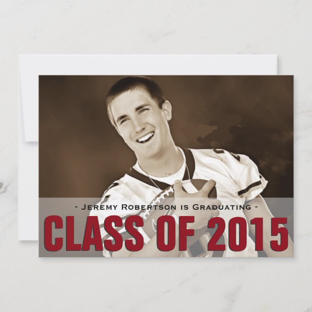 Faire-part d'obtention d'un diplôme photo (Devant)