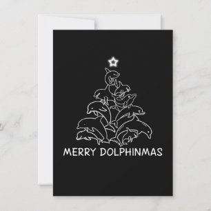 Faire-part Dolphin Lover Venin Dolphin Merry Christmas Tree