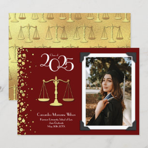 Faire-part d'or de l'école de droit de l'avocat