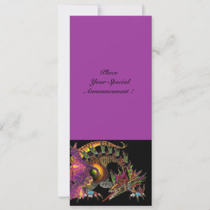 Faire-part DRAGO violet pourpre noir