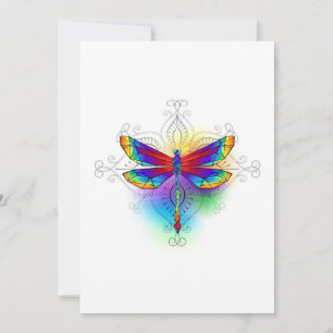 Faire-part Dragonfly en arc-en-ciel