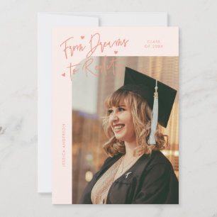 Faire-part Dreams to Reality Photo incurvée Peach Grad