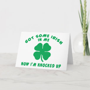 Faire-part Drôle cadeau de grossesse irlandaise