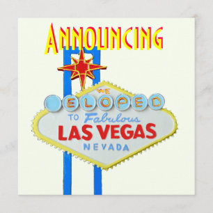 Faire-part du Mariage Las Vegas Elope