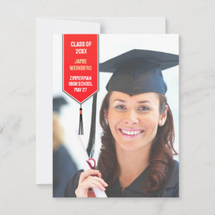 Faire-part du stylo photo de graduation
