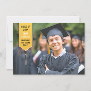 Faire-part du stylo photo de graduation